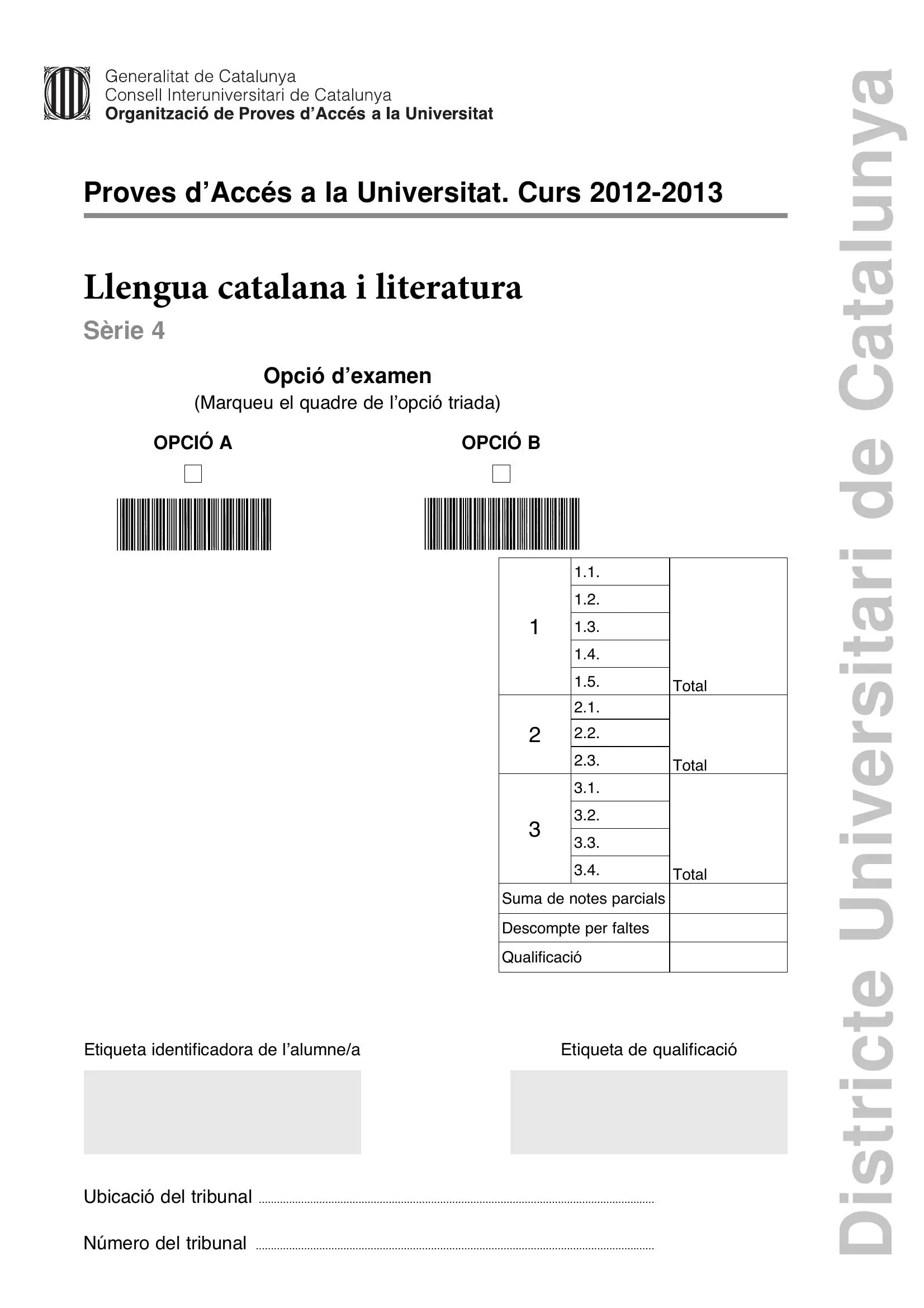 Examen de Català Juny 2013